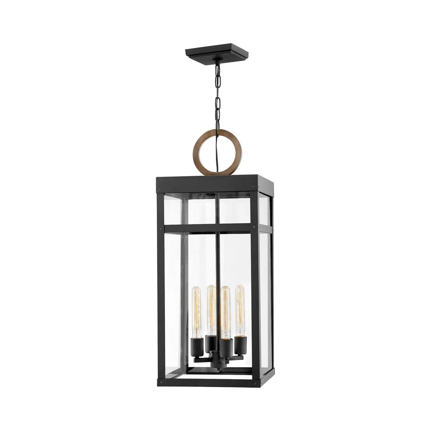 Porter Outdoor Pendant Light in Large/Black.
