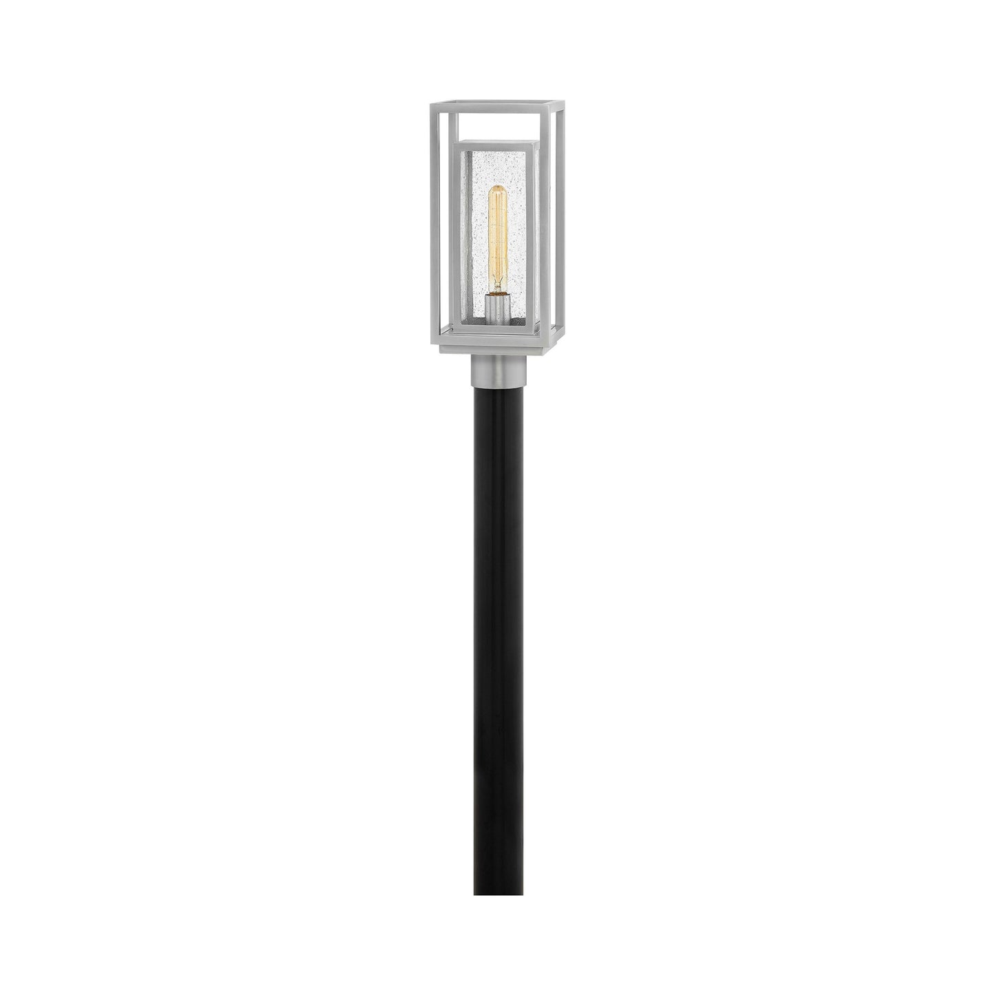 Republic Outdoor Post Light in Satin Nickel (Bulb Not Included).
