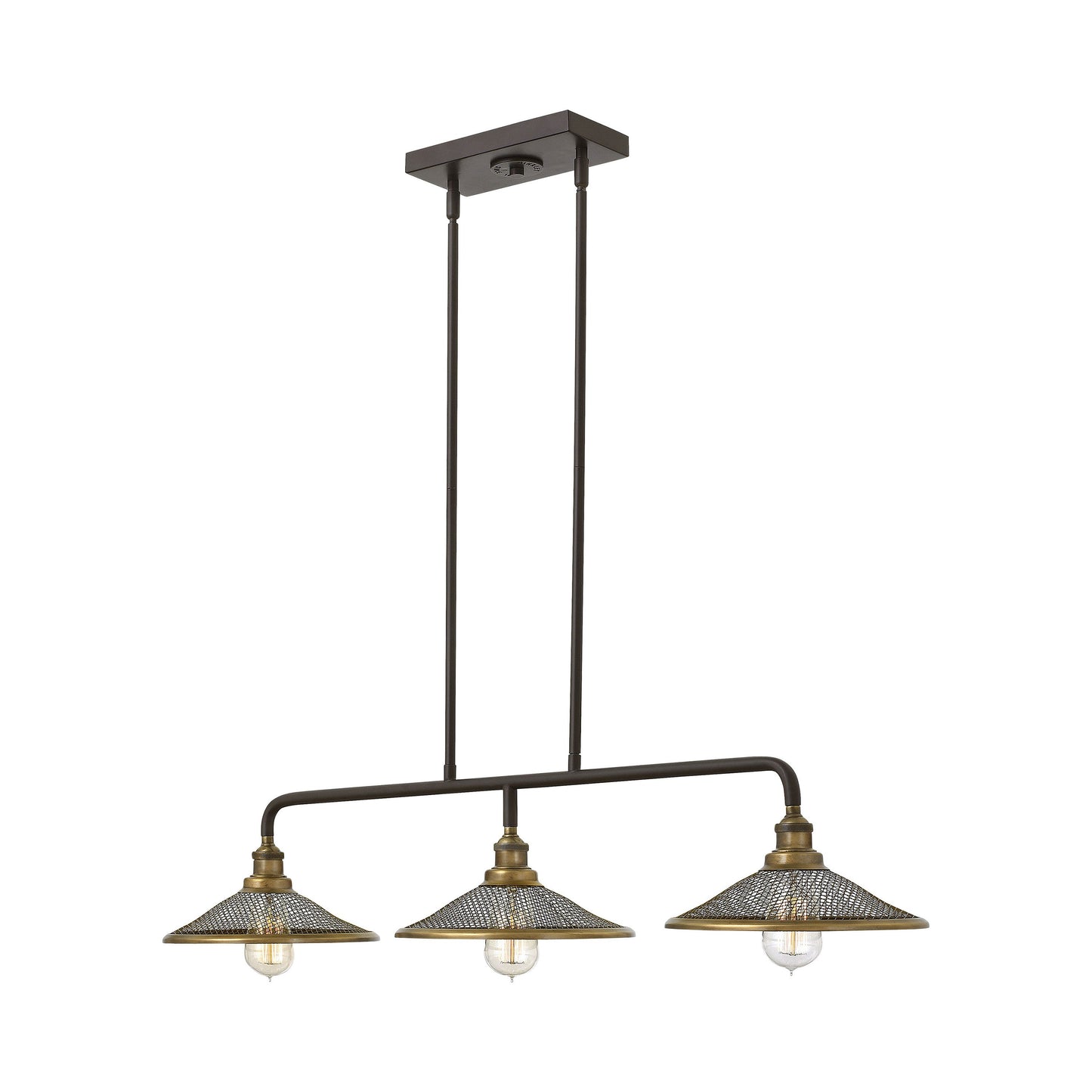 Rigby Linear Pendant Light in Buckeye Bronze.