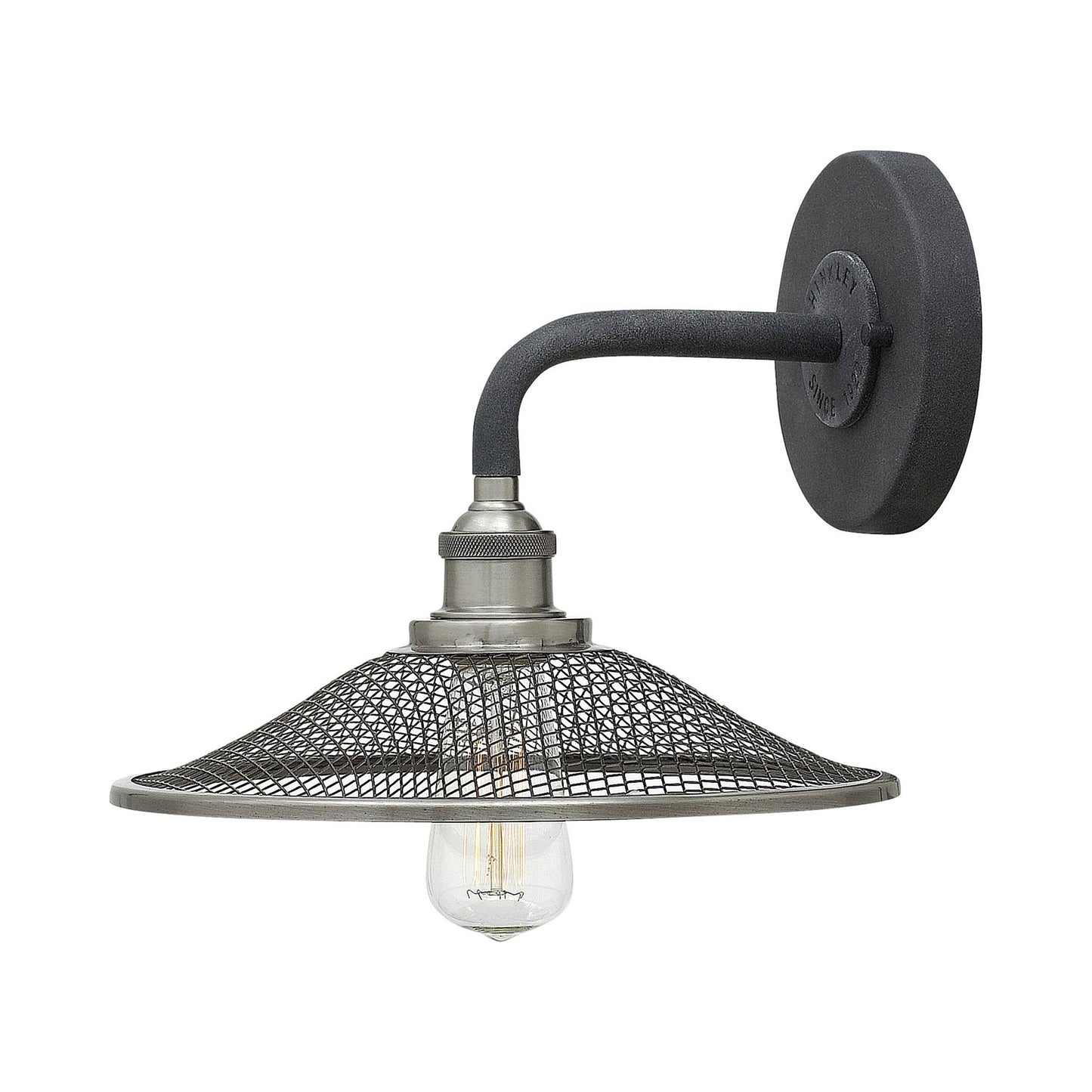 Rigby Wall Light in Aged Zinc.