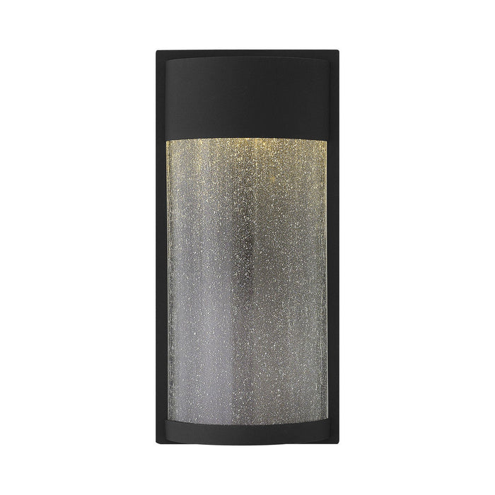 Shelter Outdoor Wall Light in Large Half-Round/Black.