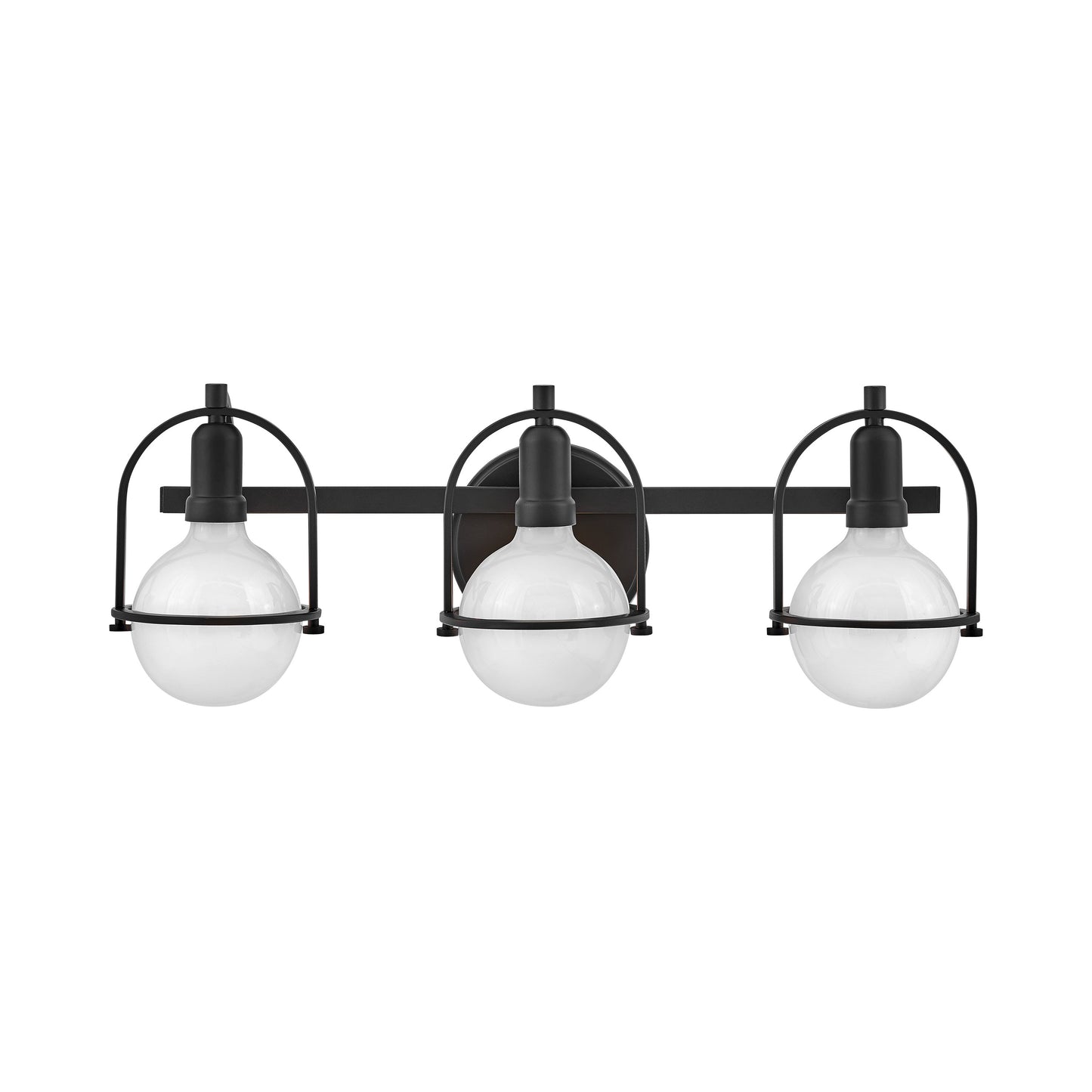 Somerset Bath Vanity Light in Black (3-Light).