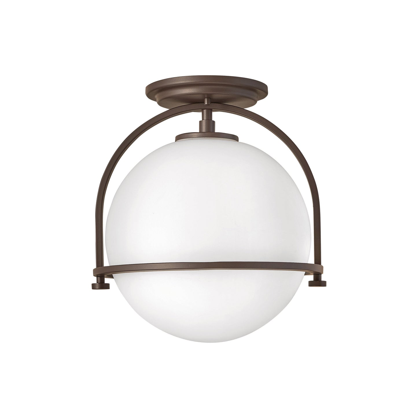 Somerset Semi Flush Mount Ceiling Light in Buckeye Bronze.