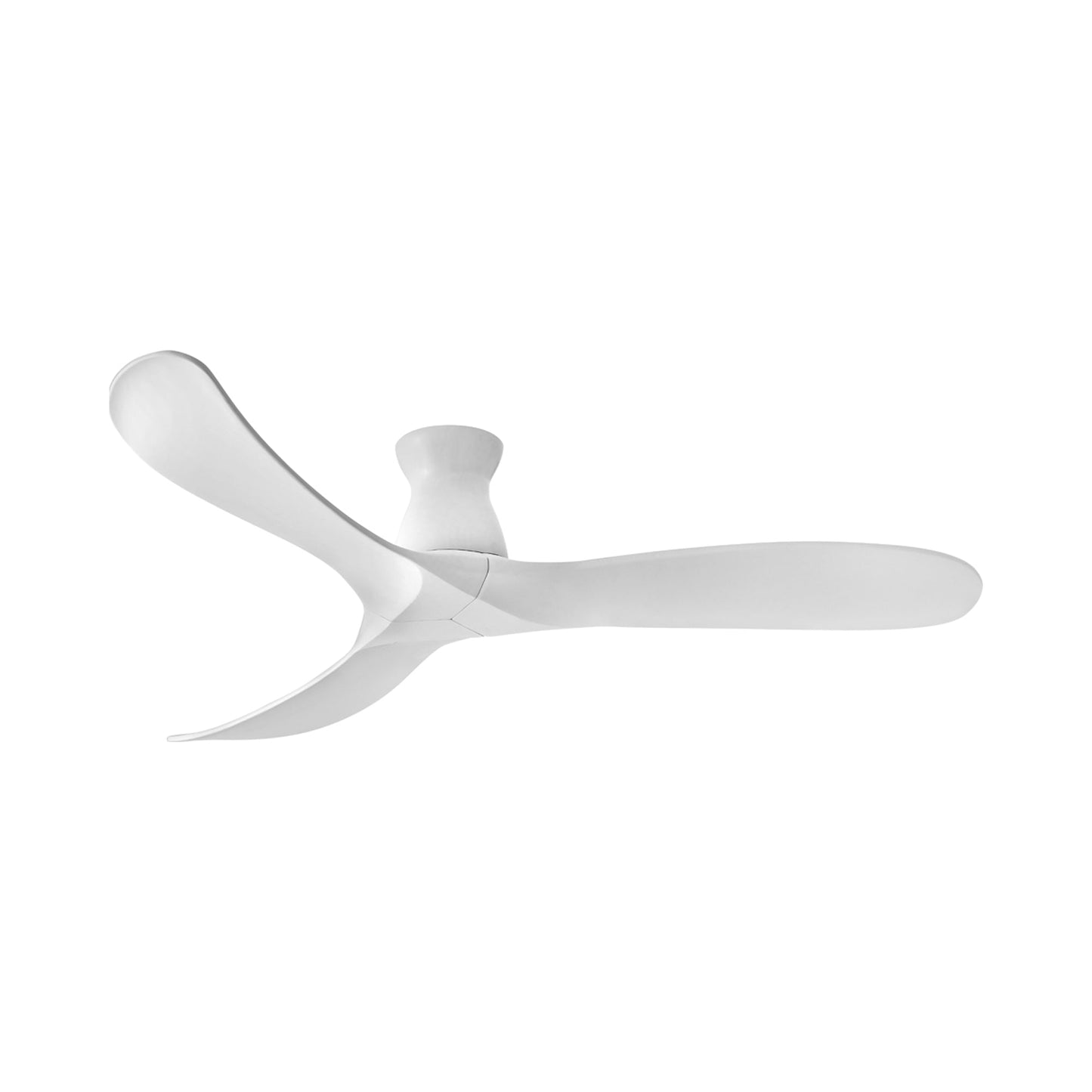 Swell Flush Mount Ceiling Fan in Matte White.