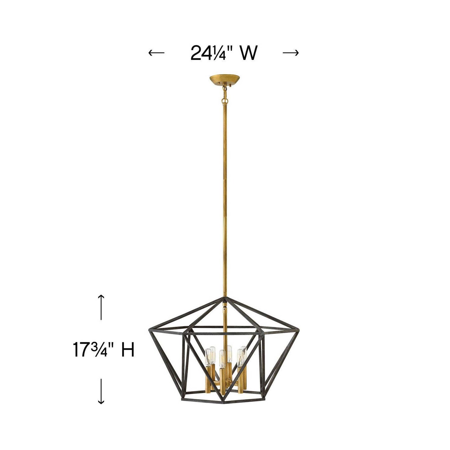 Theory Pendant Light - line drawing.