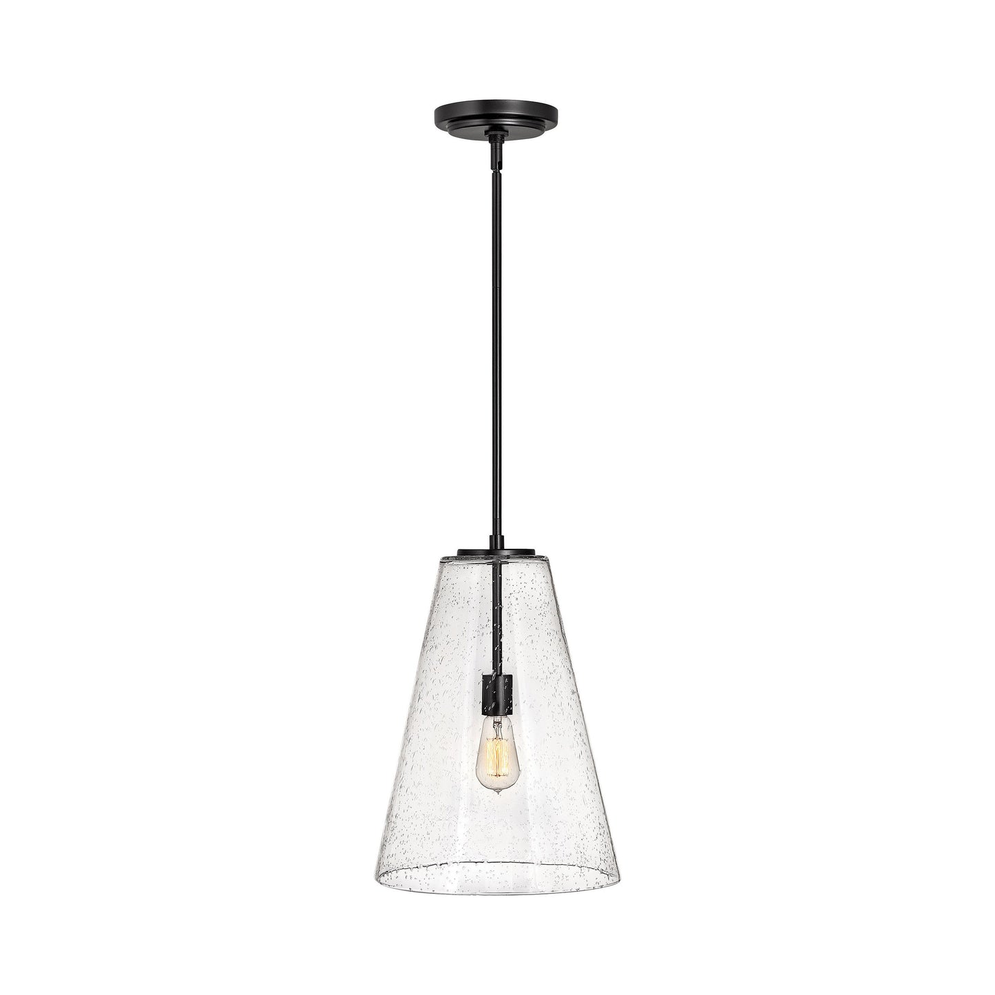 Vance Pendant Light in Satin Black.
