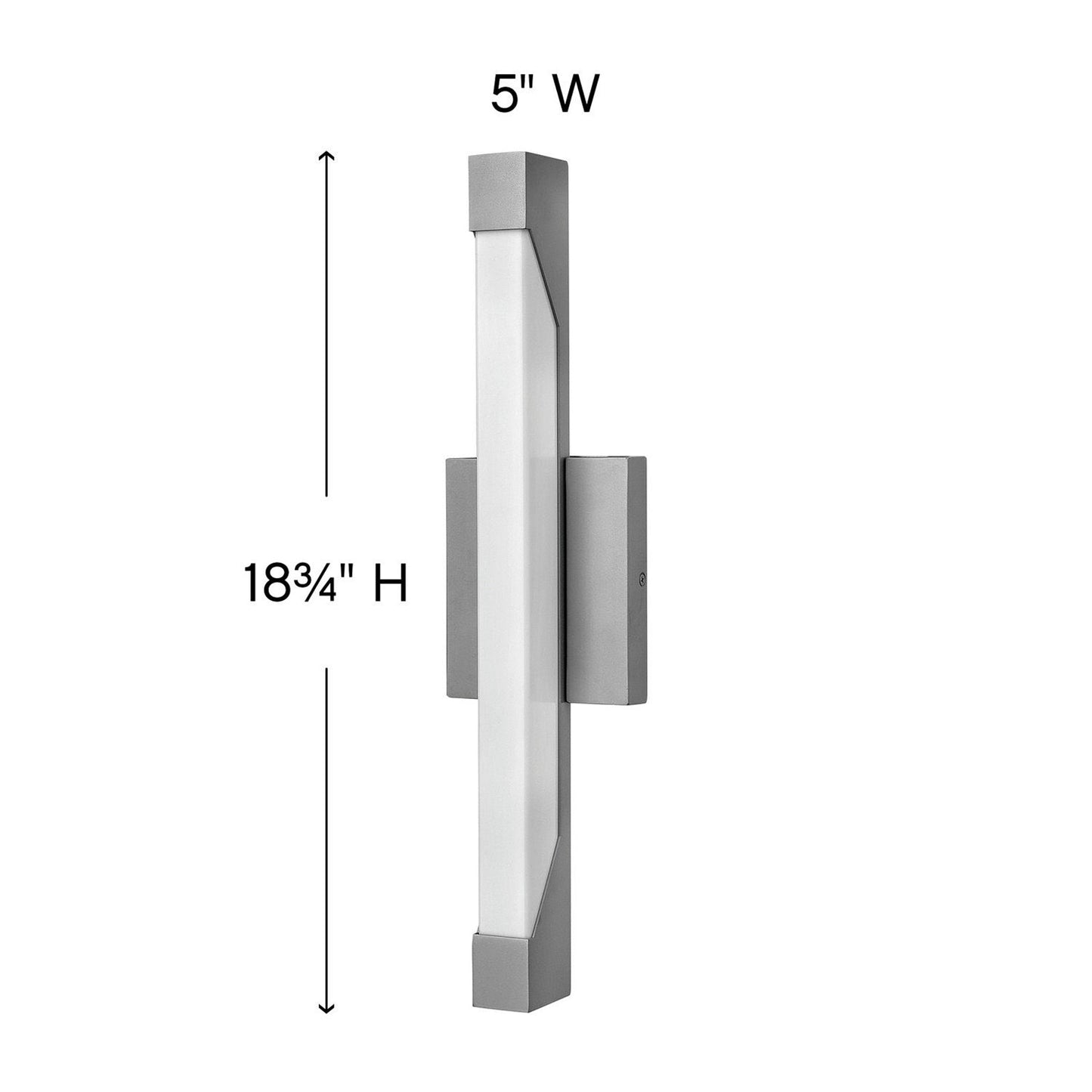 Vista LED Vanity Wall Light - line drawing.