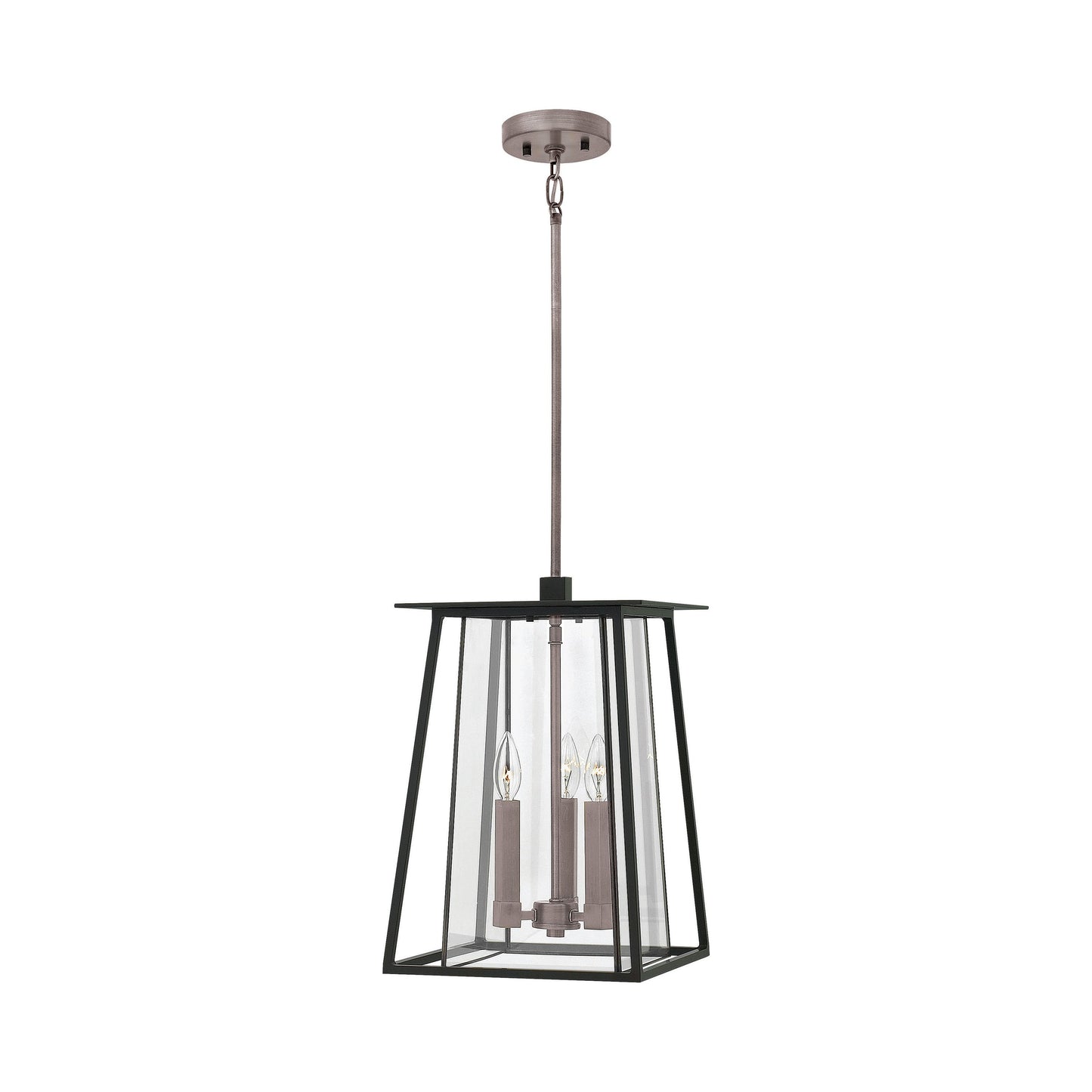 Walker Outdoor Pendant Light in Black.