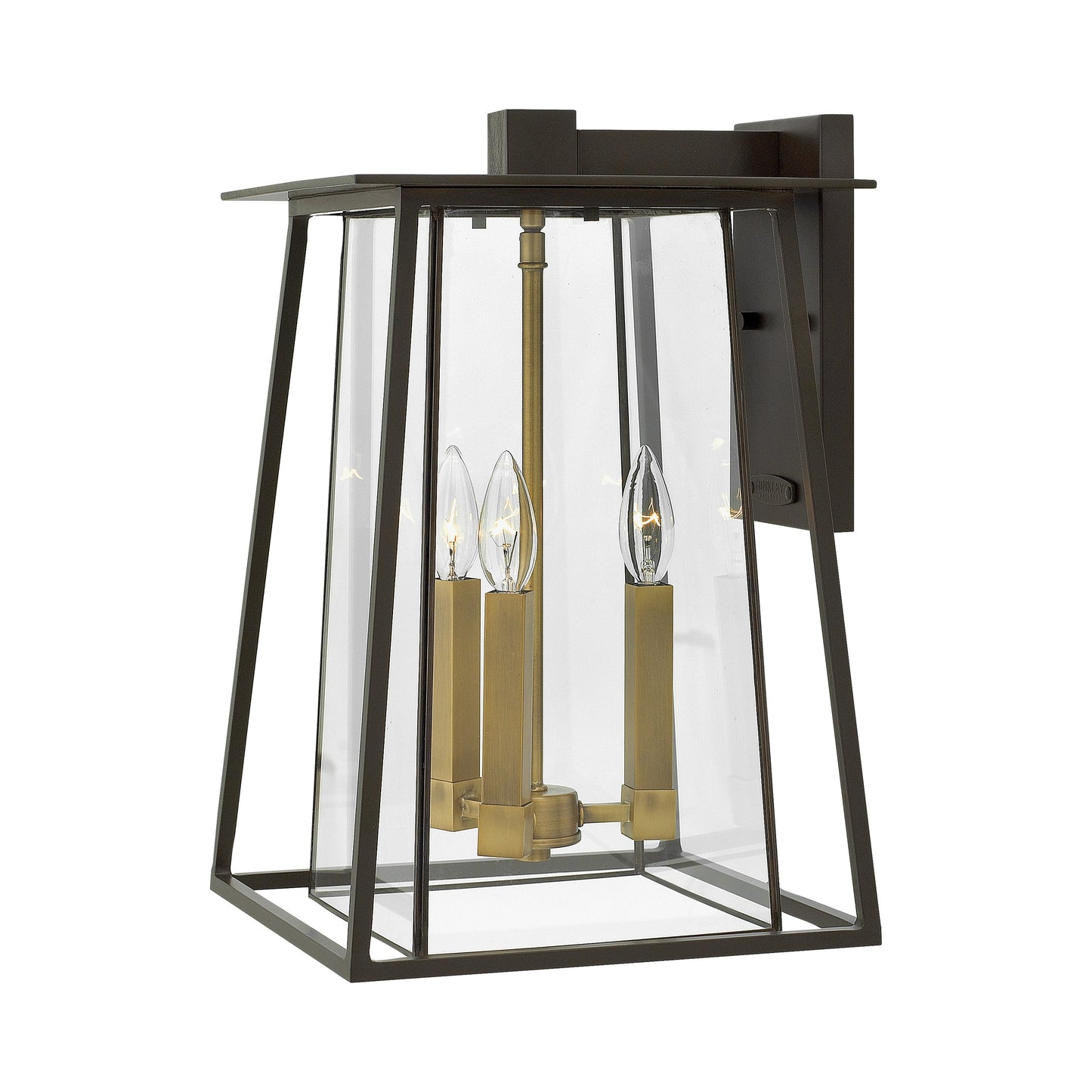 Walker Outdoor Wall Light in Large/Buckeye Bronze.