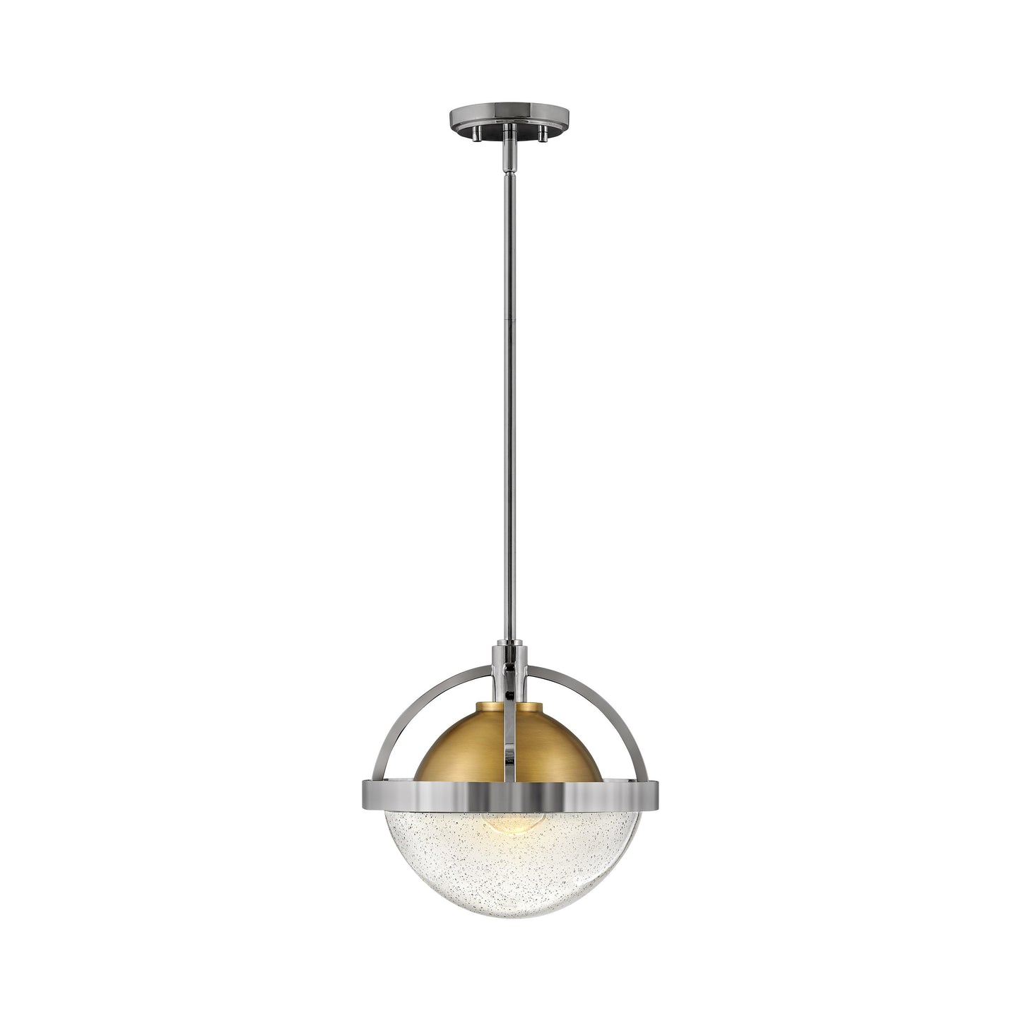 Watson Pendant Light in Polished Nickel.