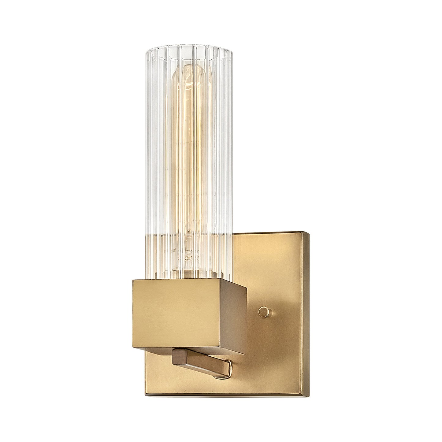 Xander Bath Wall Light in Heritage Brass.