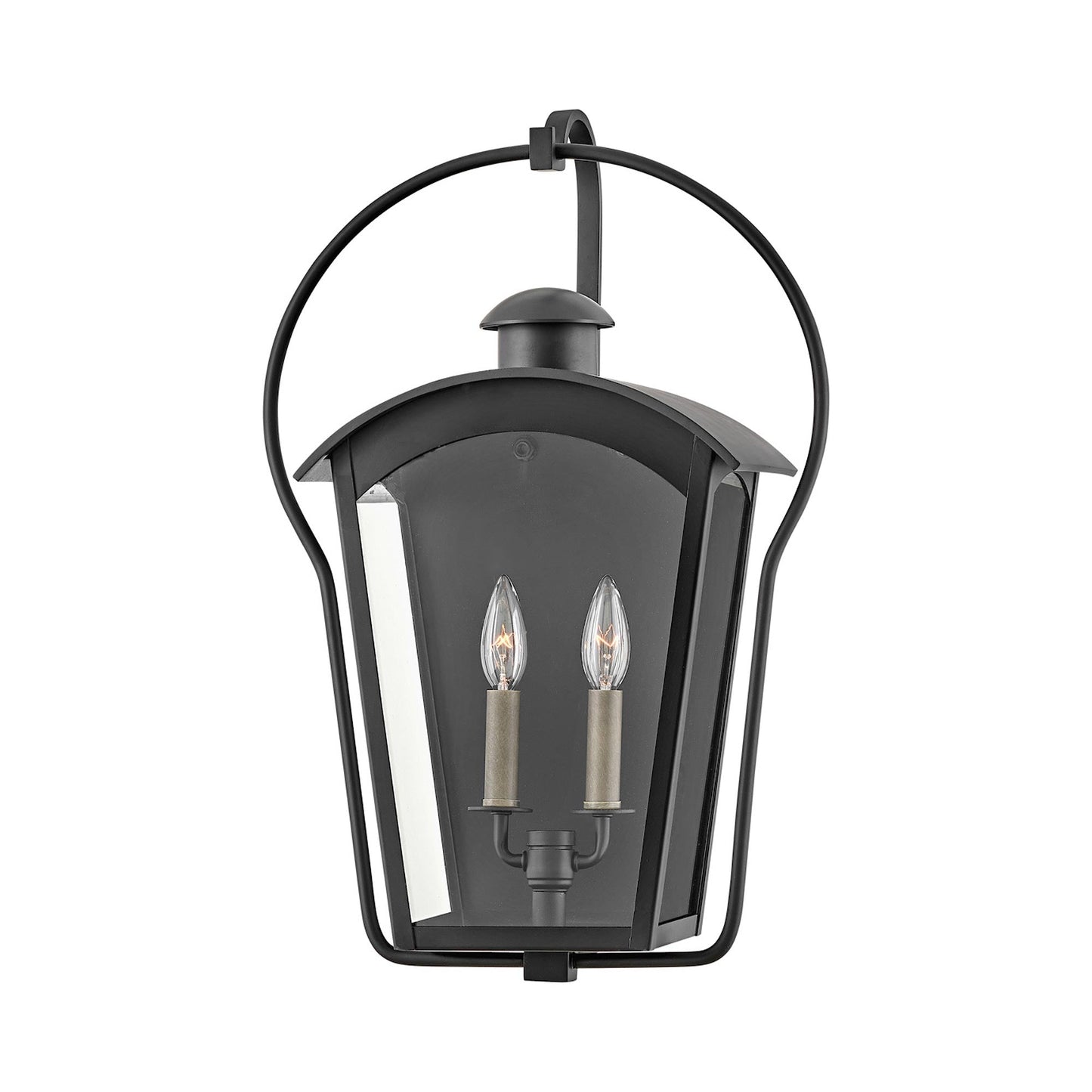 Yale Outdoor Wall Light in Black (Medium).