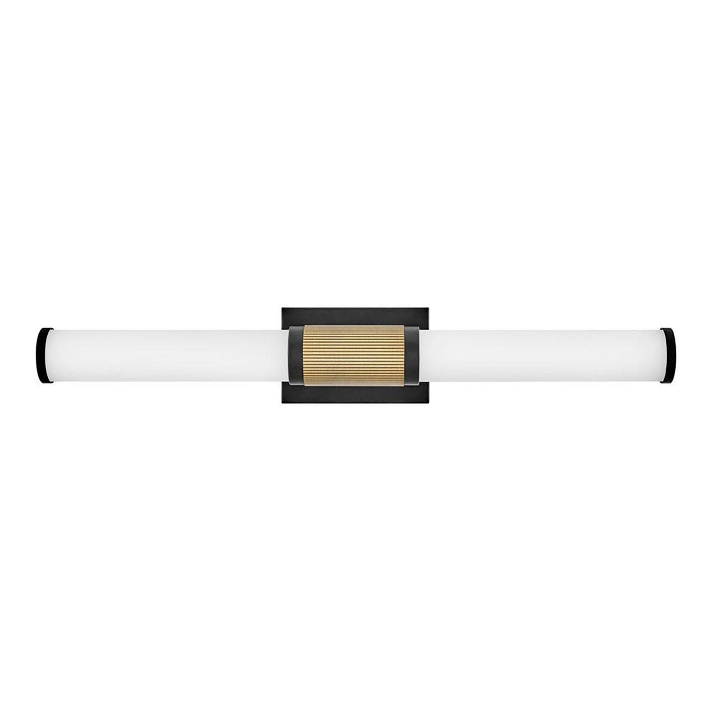 Zevi LED Bath Vanity Light in Black/Lacquered Brass (Large).
