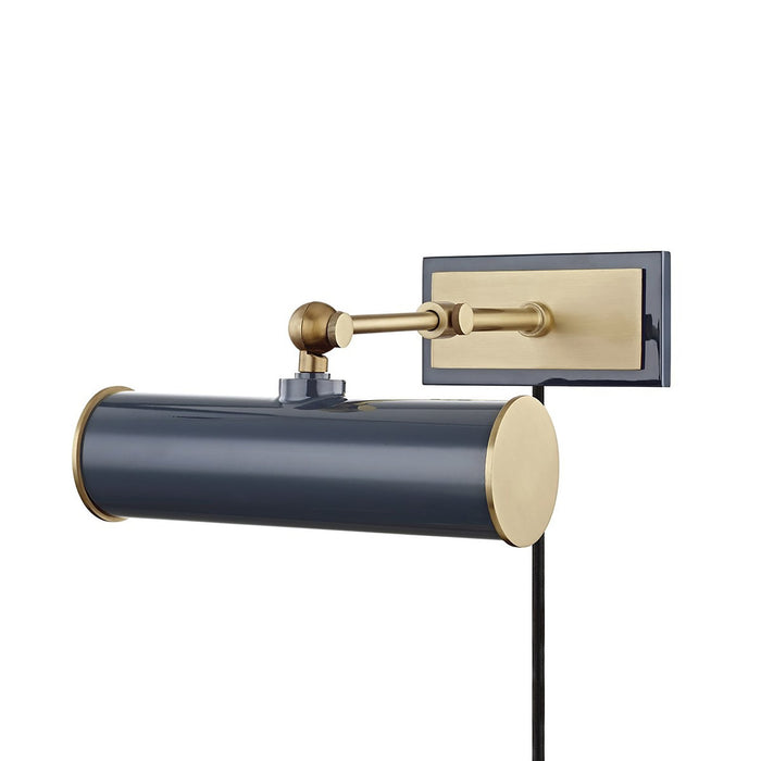 Holly Picture Light in Aged Brass / Navy (1-Light).