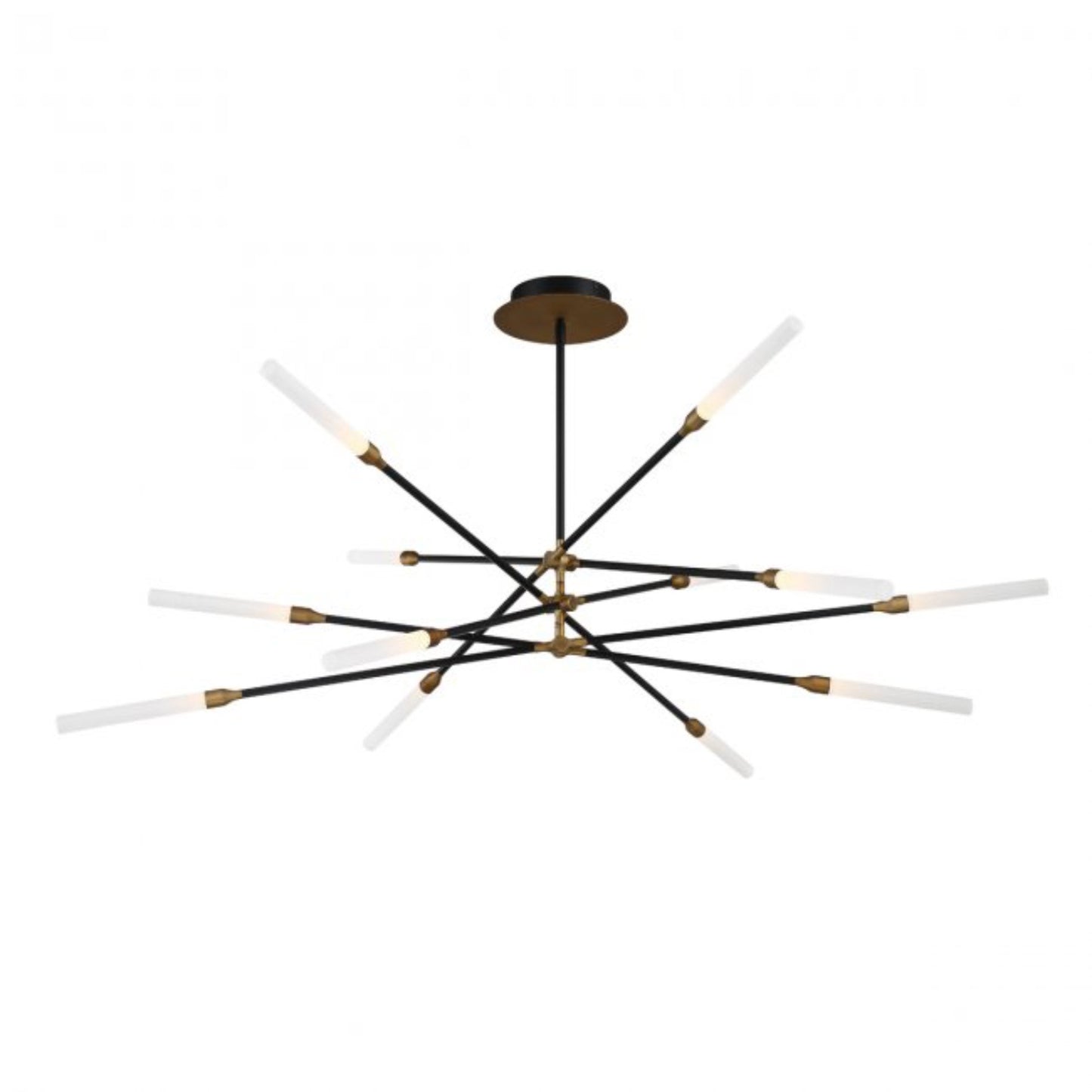 Houdini LED Pendant Light in Black Aged Brass (12-Light).