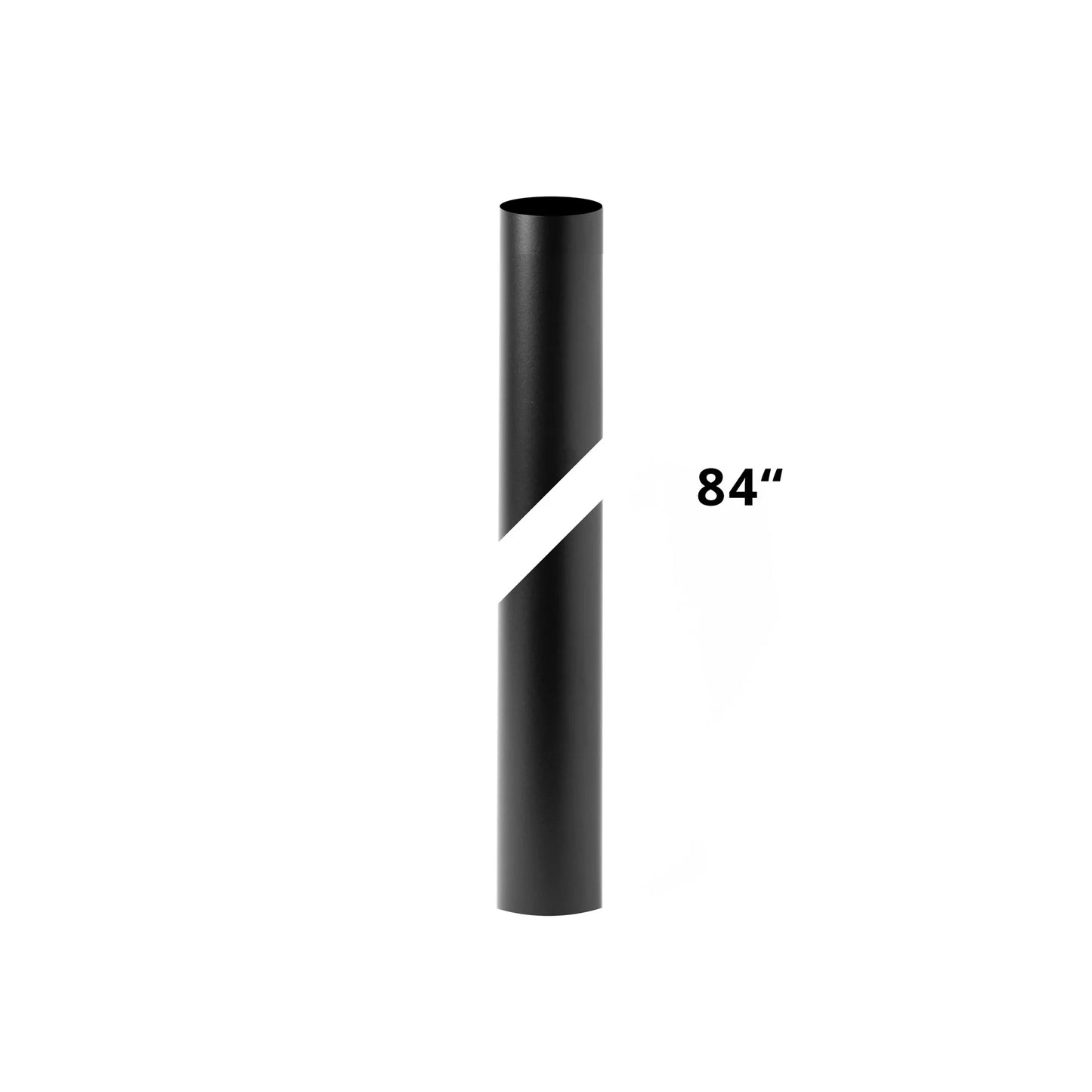 7' Round Outdoor Post - line drawing.