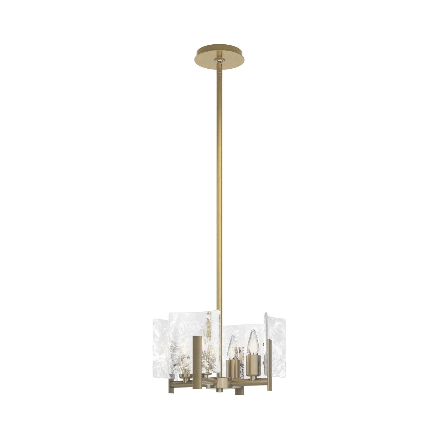 Arc 4-Light Pendant Light in Modern Brass.