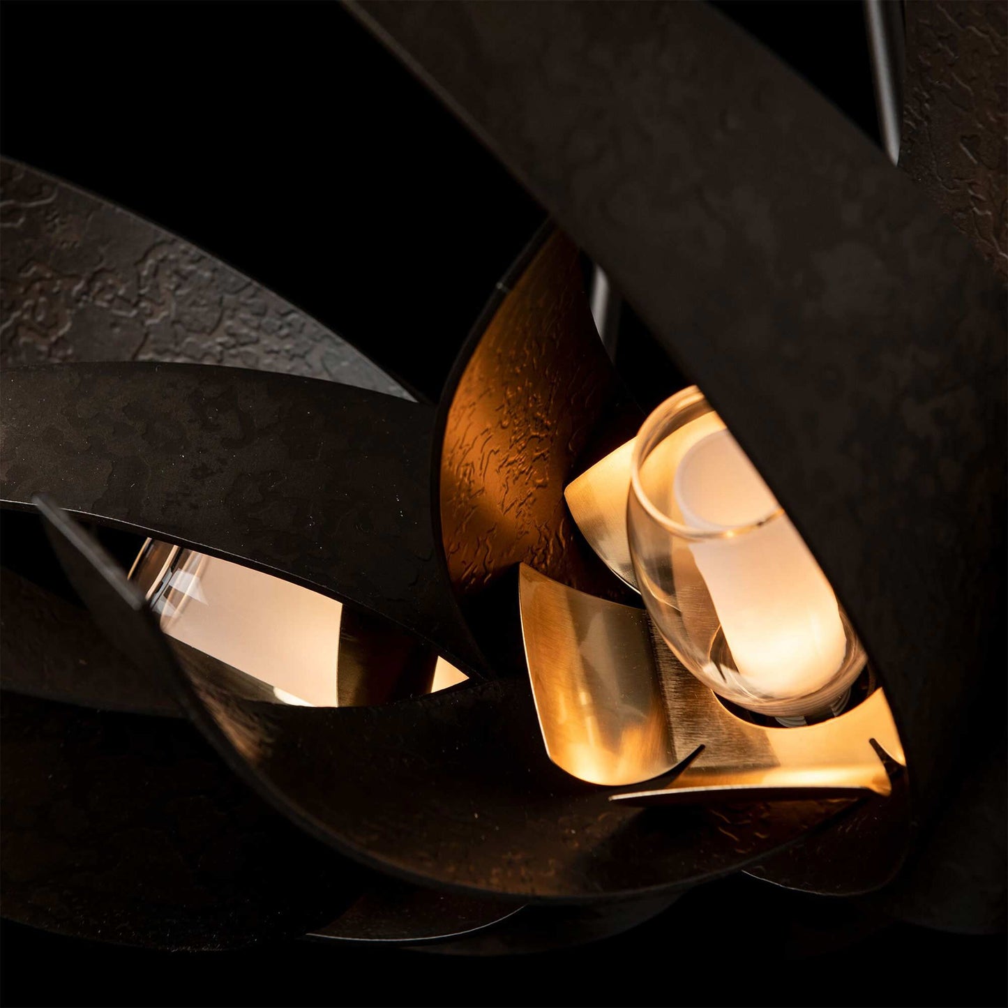 Corona Brass Accent Pendant Light in Detail.