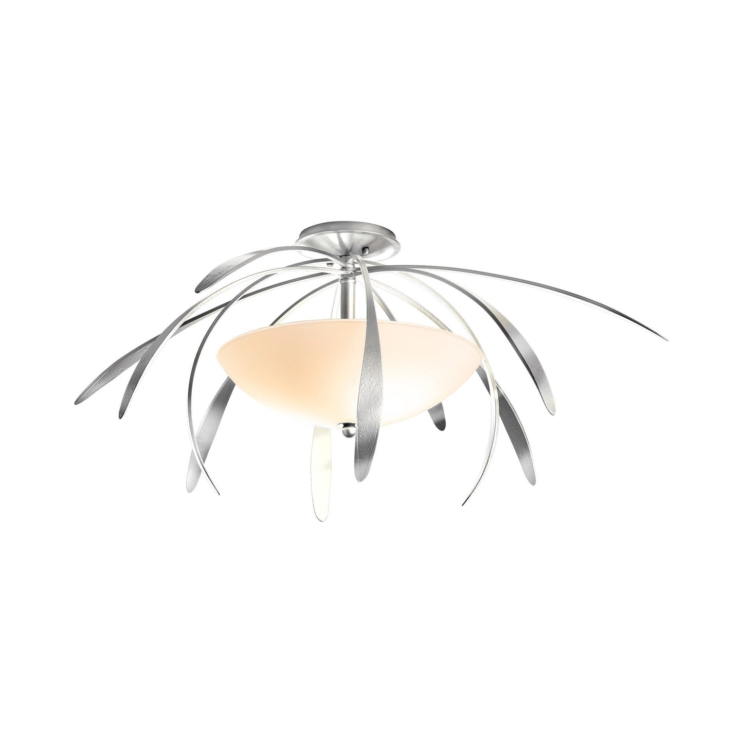 Dahlia Semi-Flush Mount Ceiling Light in Sterling.