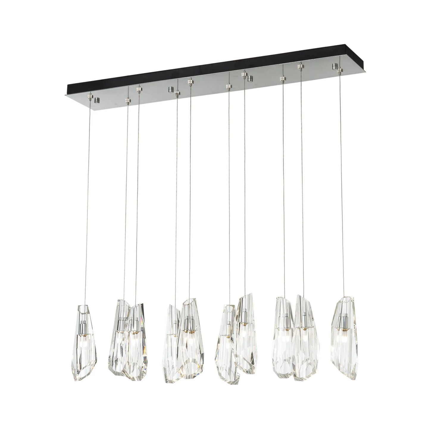 Luma Rectangular LED Multi Light Pendant Light in Detail.