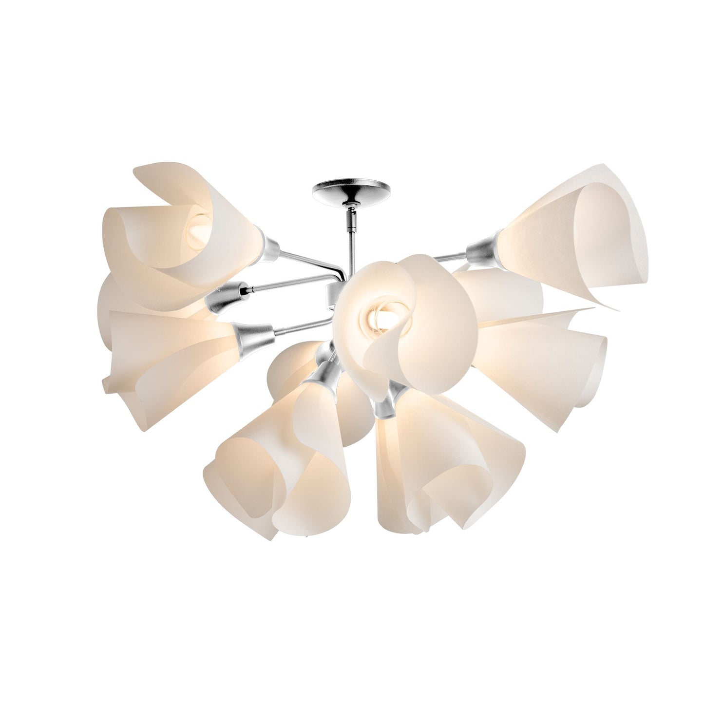 Mobius Semi-Flush Mount Ceiling Light in Vintage Platinum.