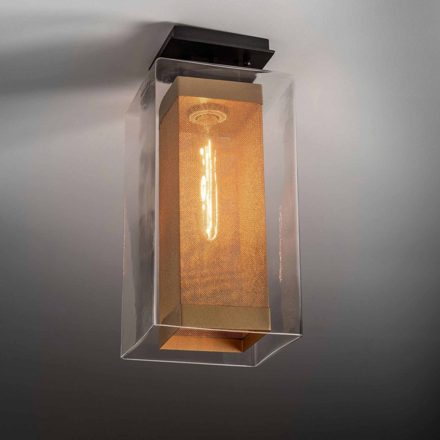 Polaris Outdoor Semi-Flush Ceiling Light in Detail.