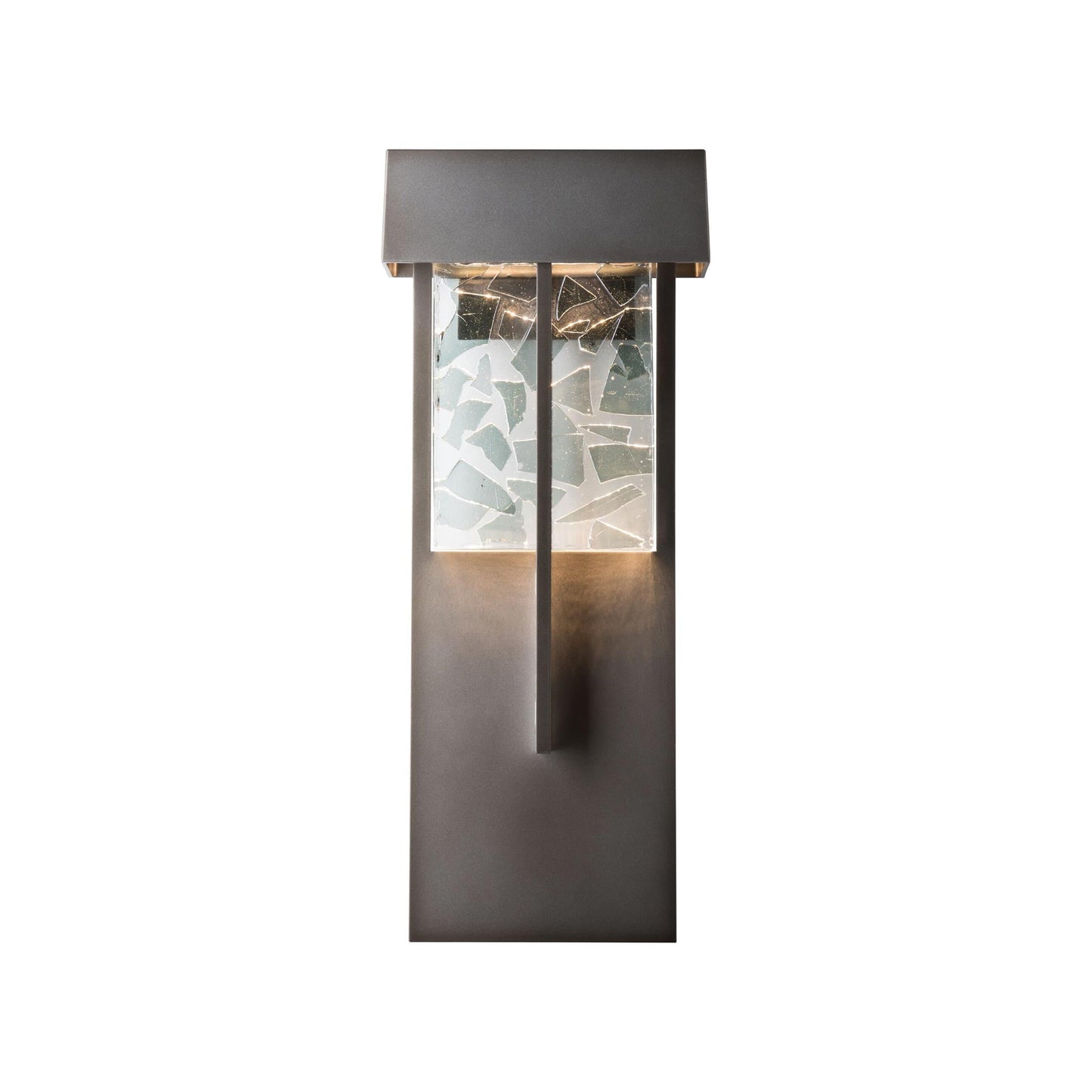 Shard Outdoor LED Wall Light in Coastal Dark Smoke (20.9-Inch).