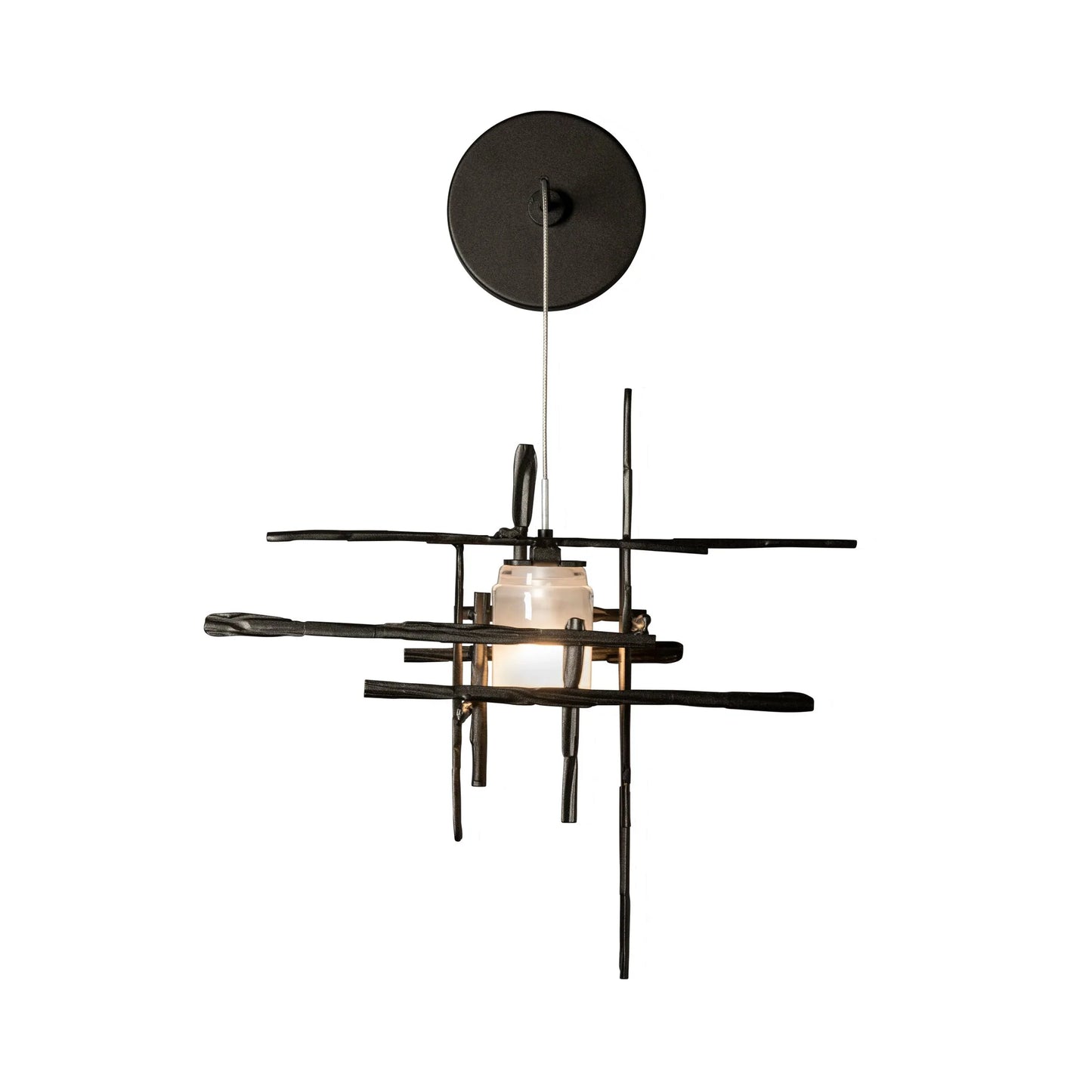 Tura Low Voltage LED Wall Light in Oil Rubbed Bronze/Frosted Glass.