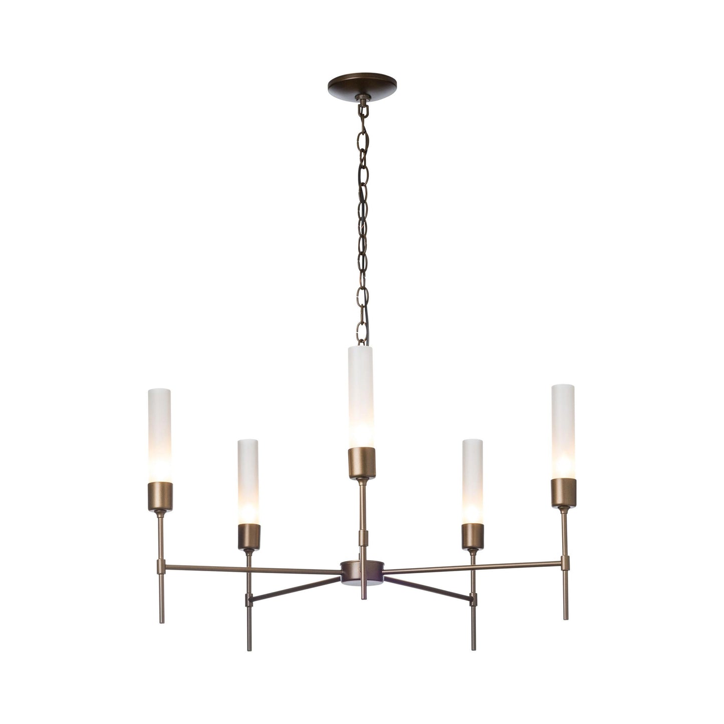 Vela Chandelier in Frosted Glass.