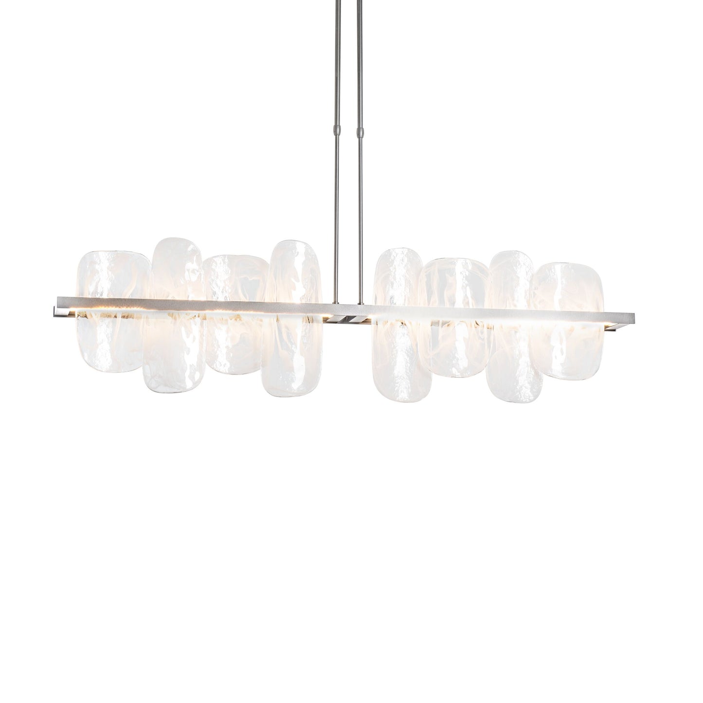 Vitre Linear LED Pendant Light in Sterling/Short.