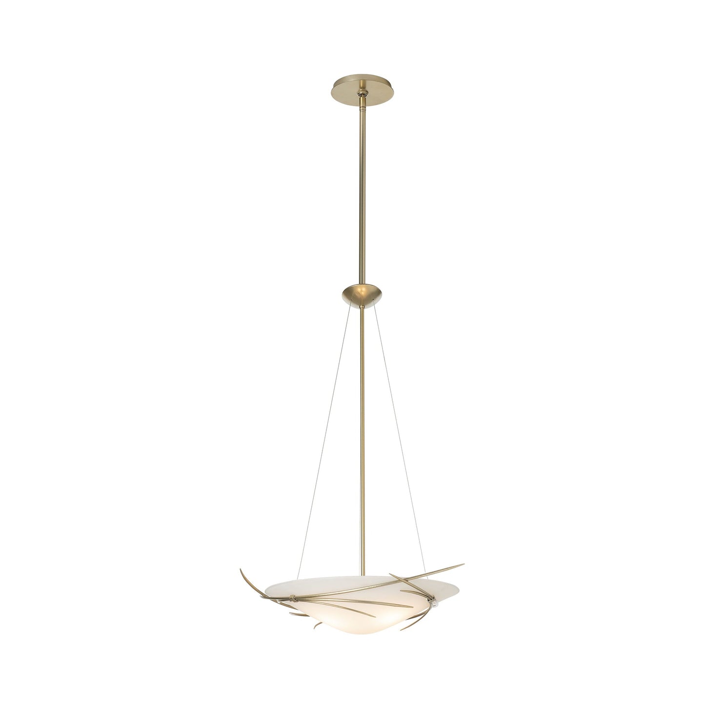 Wisp Pendant Light in Modern Brass.