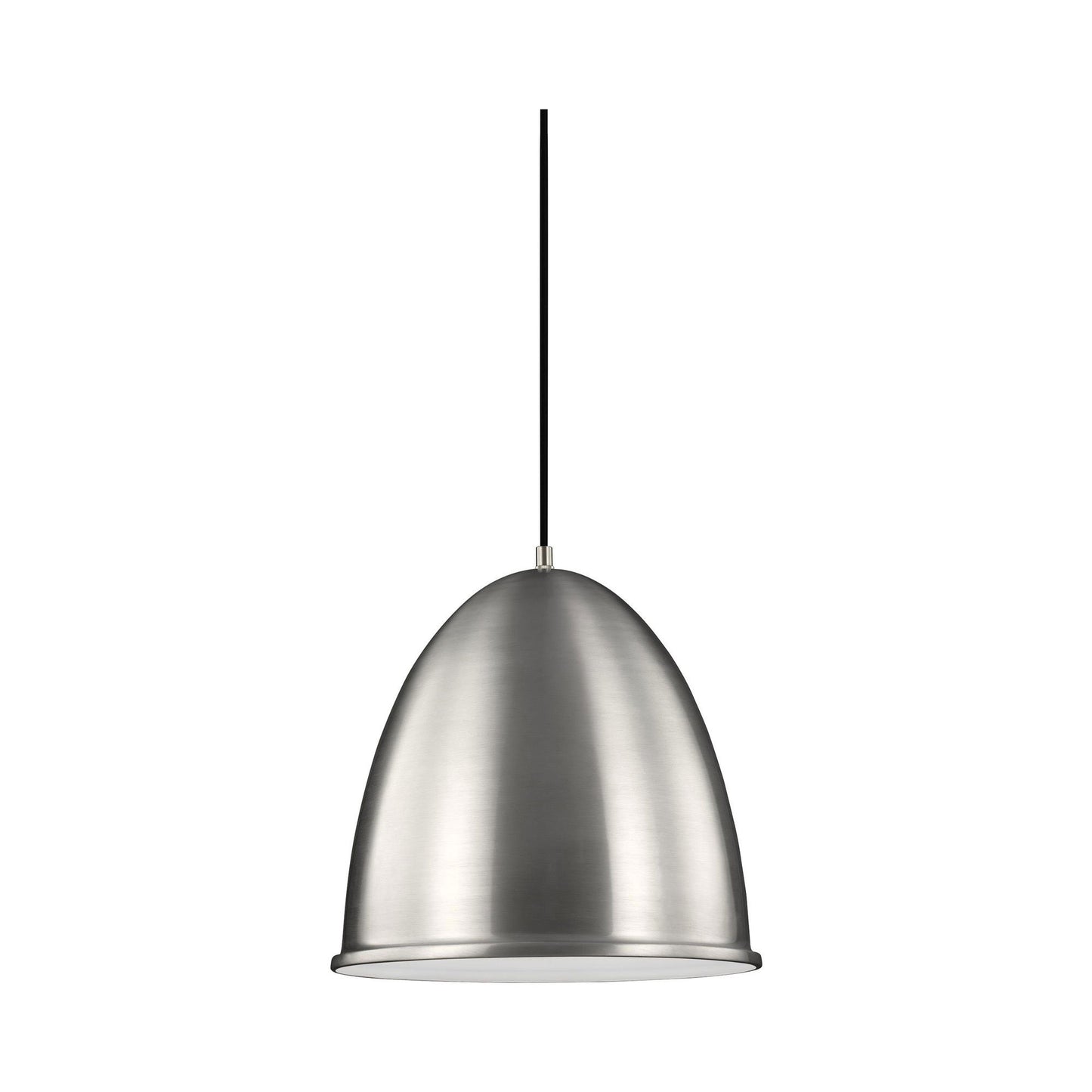 Hudson Street Pendant Light in Satin Aluminum.
