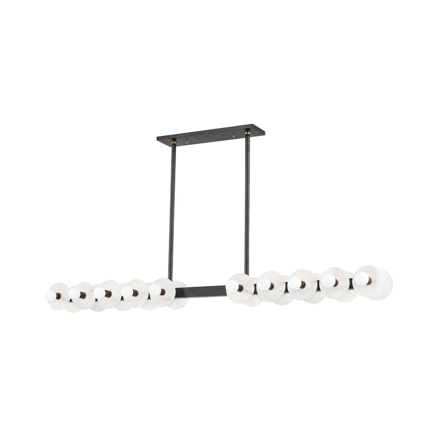 Austen Linear Pendant Light in Aged Old Bronze.