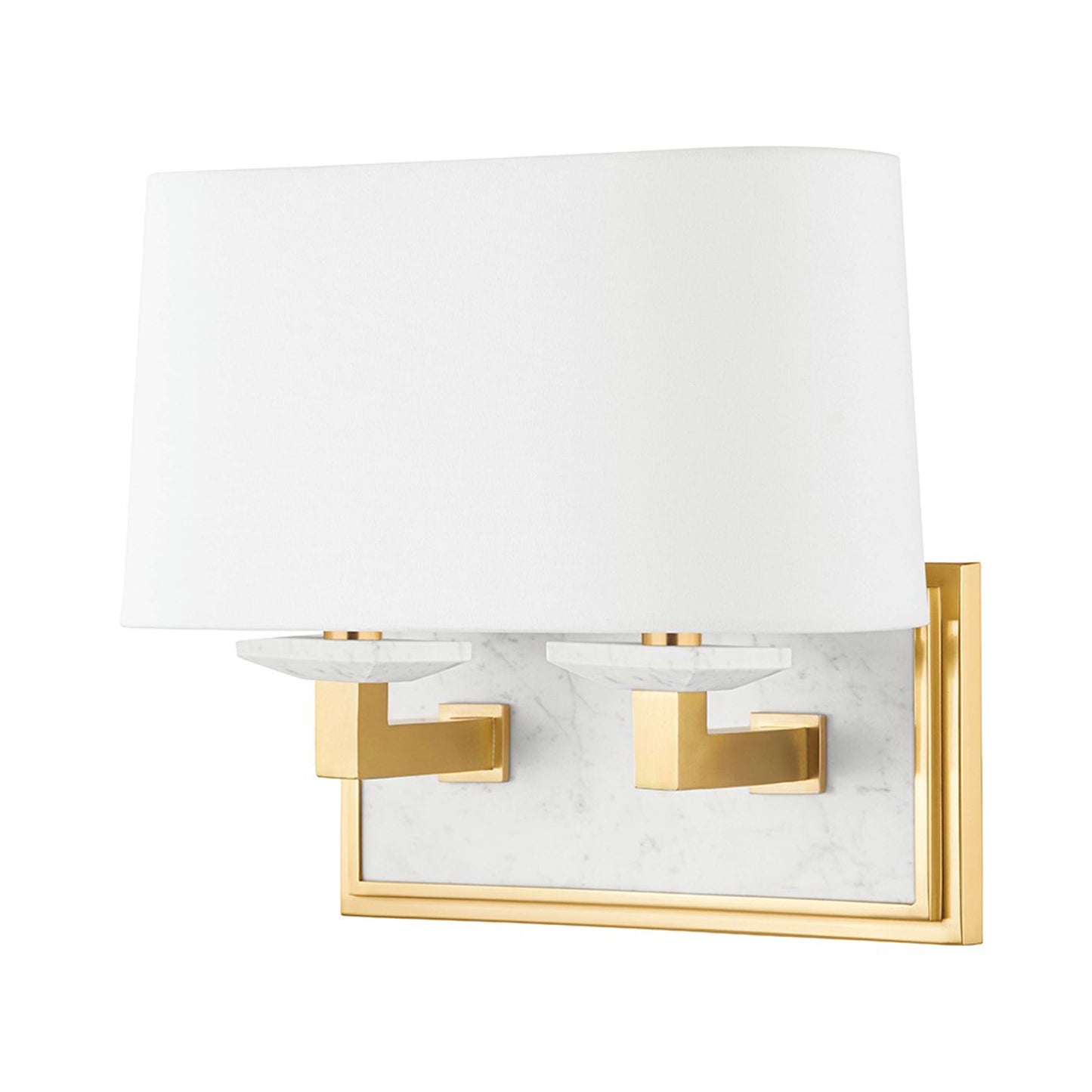Elwood LED Bath Vanity Light in 2-Light/Aged Brass.