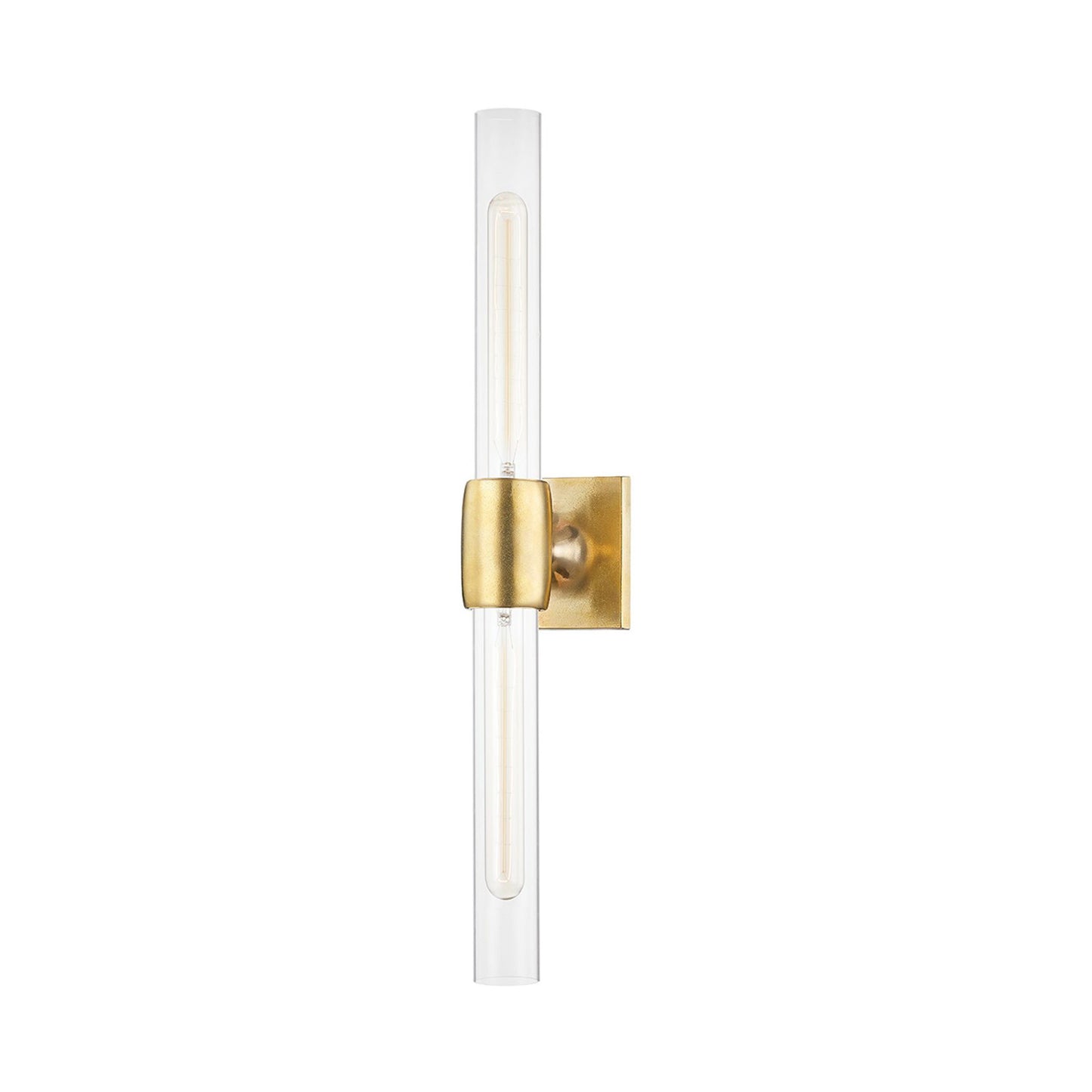 Hogan Bath Vanity Light in Aged Brass.