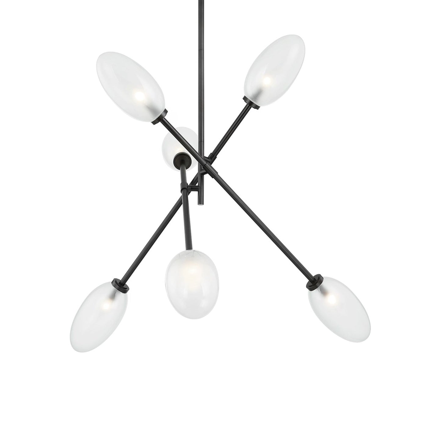 Alberton Chandelier in Black Brass (6-Light).