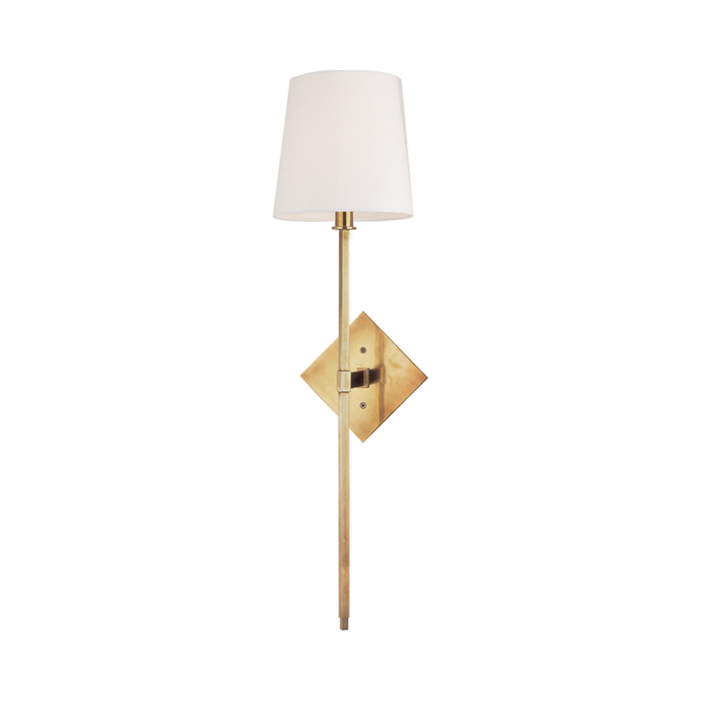 Cortland Wall Light in Aged Brass.