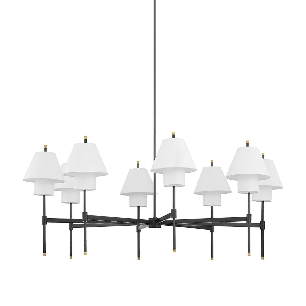 Glenmoore Chandelier in Aged Brass/Distressed Bronze (8-Light).