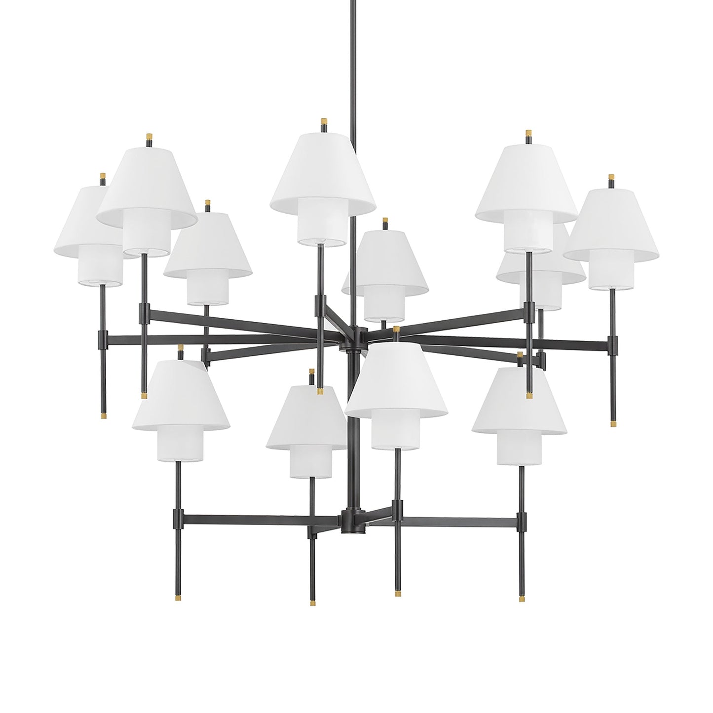 Glenmoore Chandelier in Aged Brass/Distressed Bronze (12-Light).