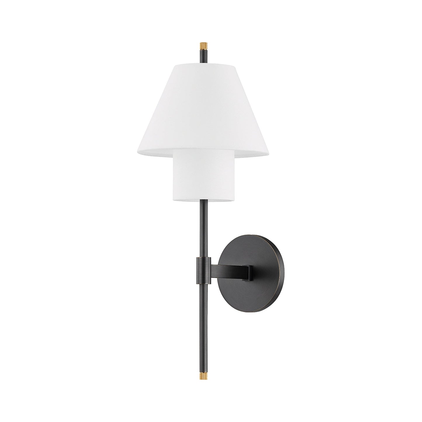 Glenmoore Wall Light in Aged Brass/Distressed Bronze.