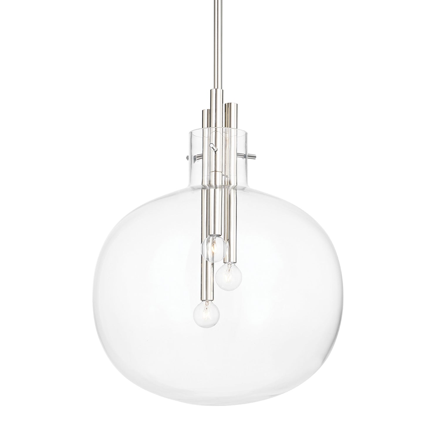 Hempstead Pendant Light in Polished Nickel (Large).
