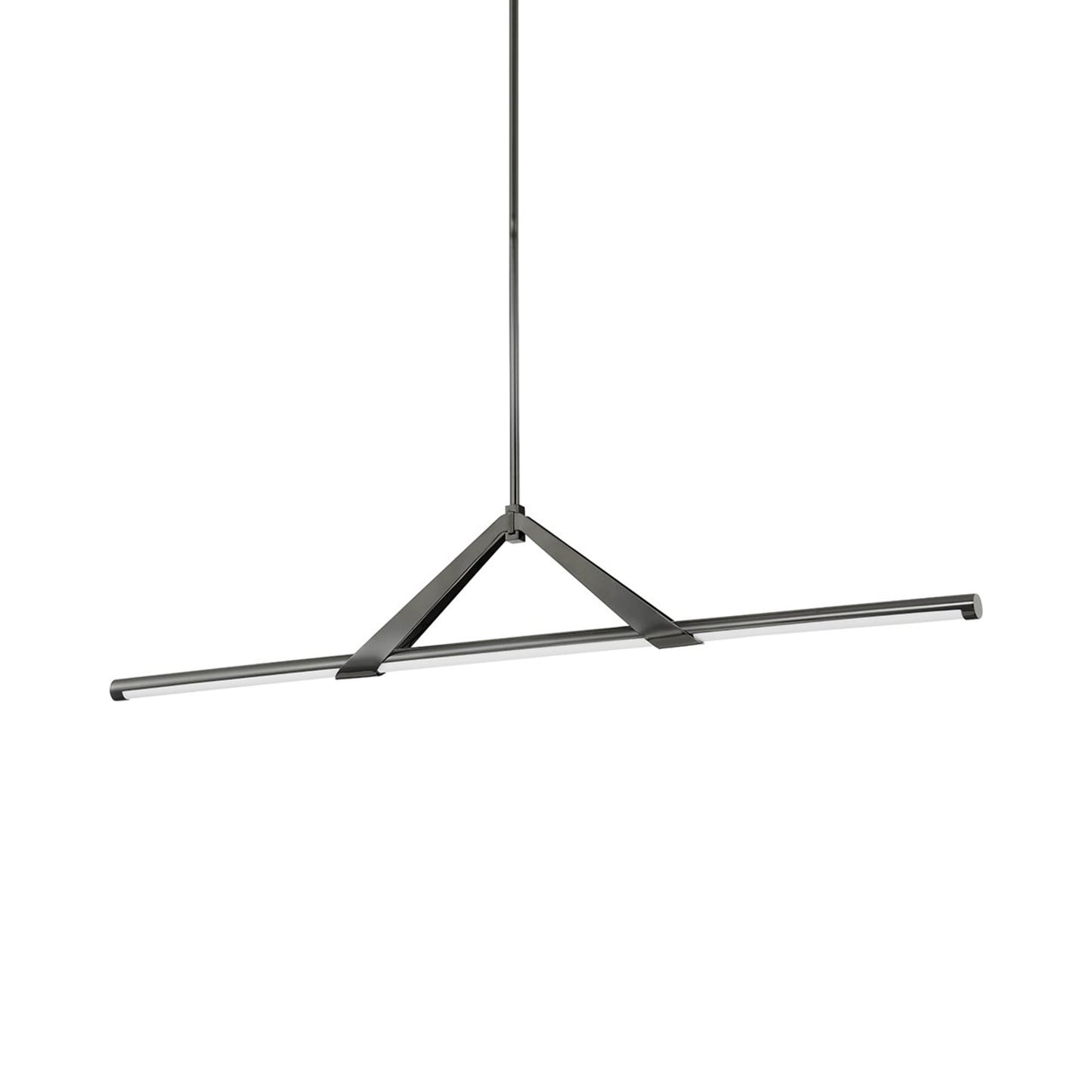 Jonas LED Linear Pendant Light in Black Nickel.