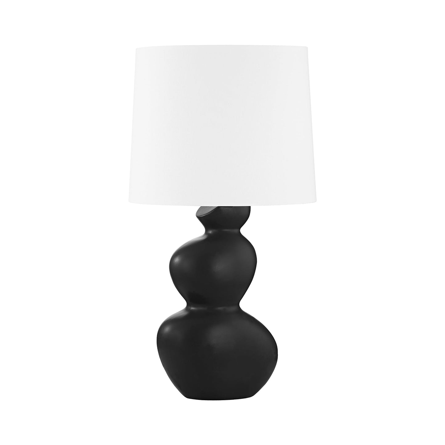 Kingsley Table Lamp in Aged Brass/Ceramic Satin Black.