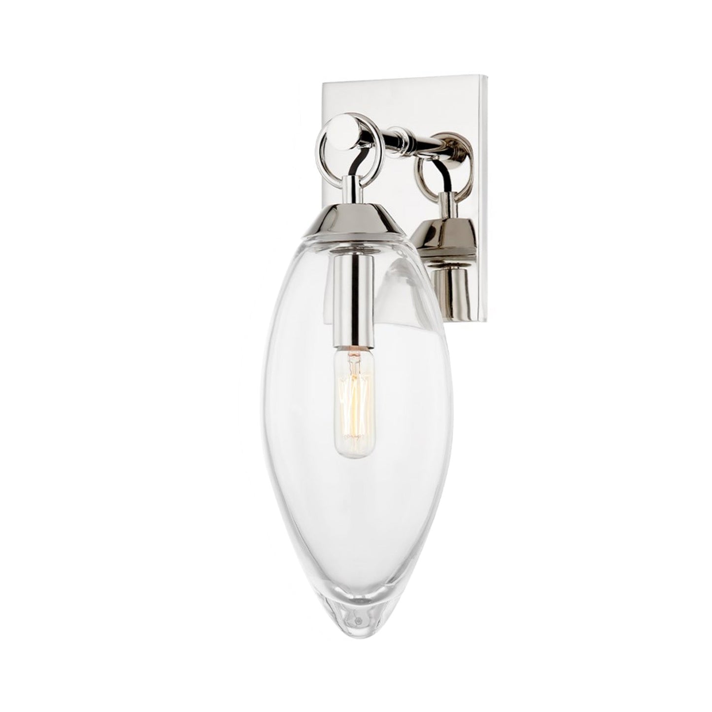 Nantucket Wall Light in Polished Nickel.