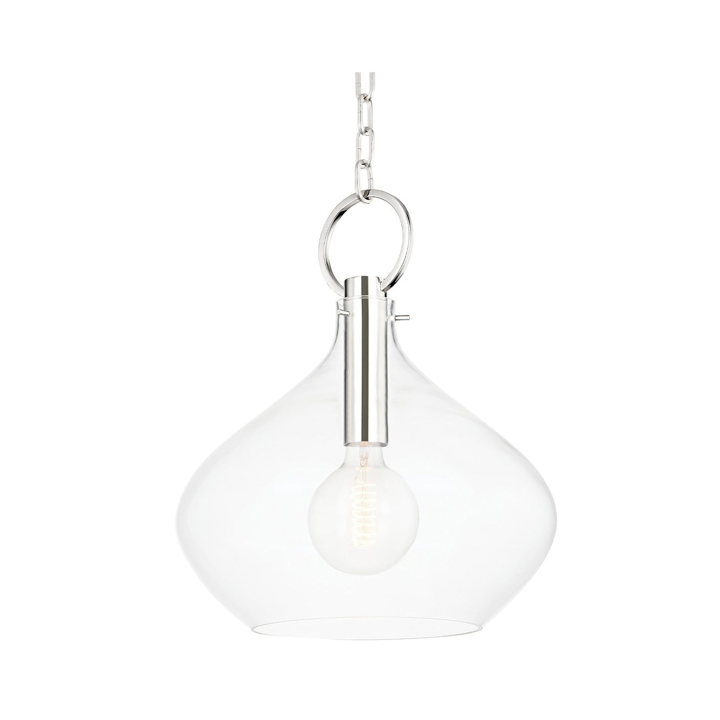 Lina Pendant Light in Large/Aged Brass.