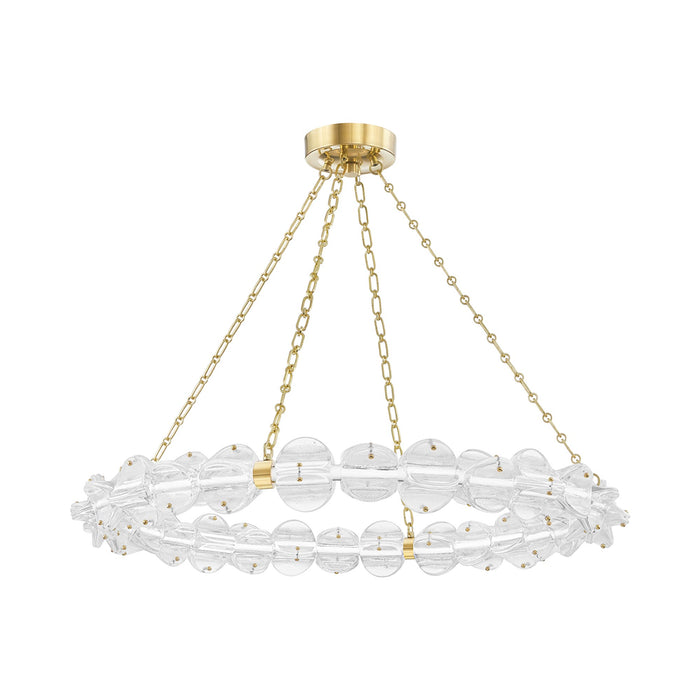 Lindley LED Chandelier in Aged Brass (Small).