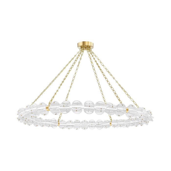 Lindley LED Chandelier in Aged Brass (Large).