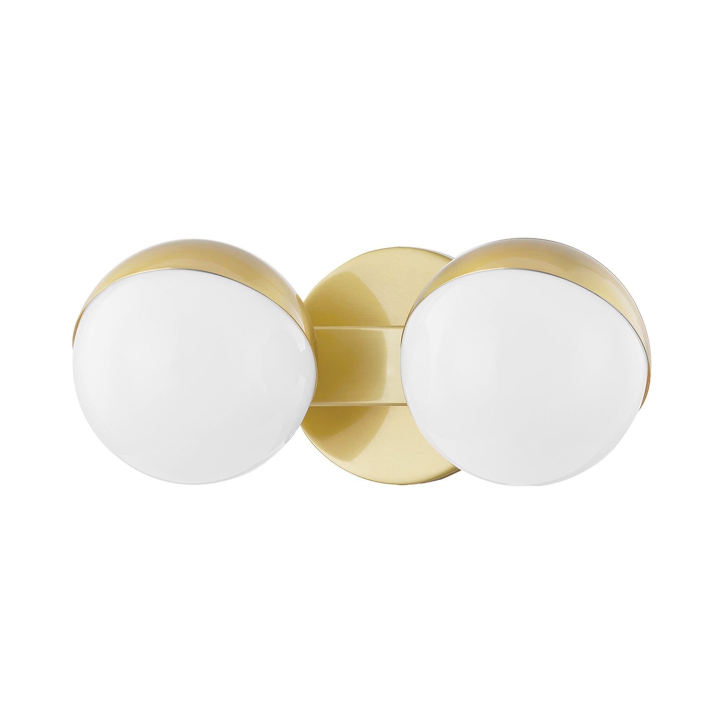 Lodi Bath Vanity LED Wall Light in Aged Brass (2-Light).