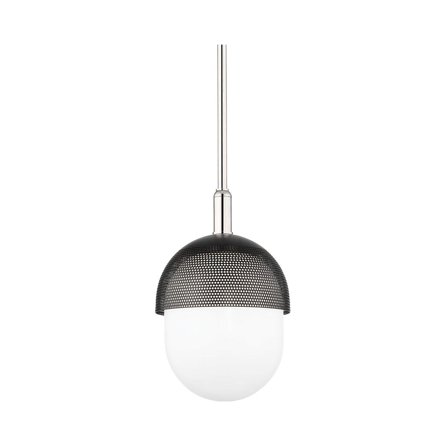 Nyack Pendant Light in Polished Nickel/Black (Small).