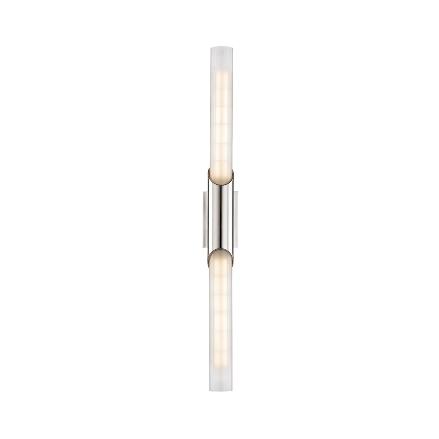 Pylon LED Bath Wall Light in Polished Nickel.